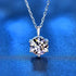 Vixonna Women's Moissanite Pendant Necklace 925 Silver D Color VVS1