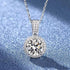 Vixonna Women's Moissanite Pendant Necklace 925 Silver D Color VVS1