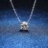 Vixonna Women's Moissanite Pendant Necklace 925 Silver D Color VVS1