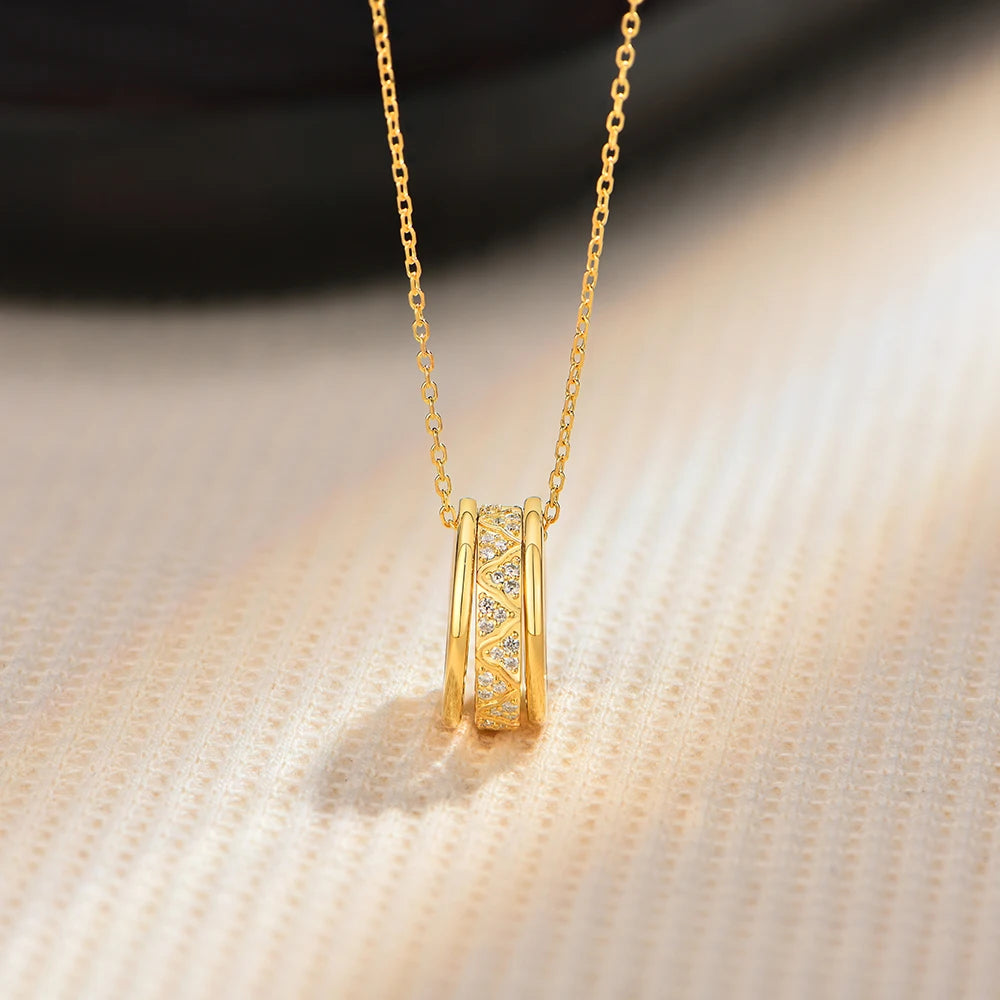 Vixonna Women's Moissanite Pendant Necklace 925 Silver D Color VVS1