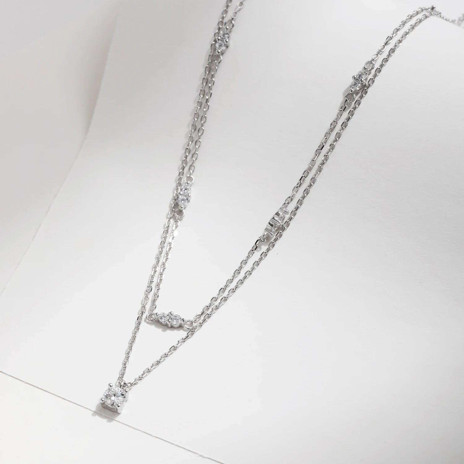 Vixonna Women's Moissanite Pendant Necklace 925 Silver D Color VVS1