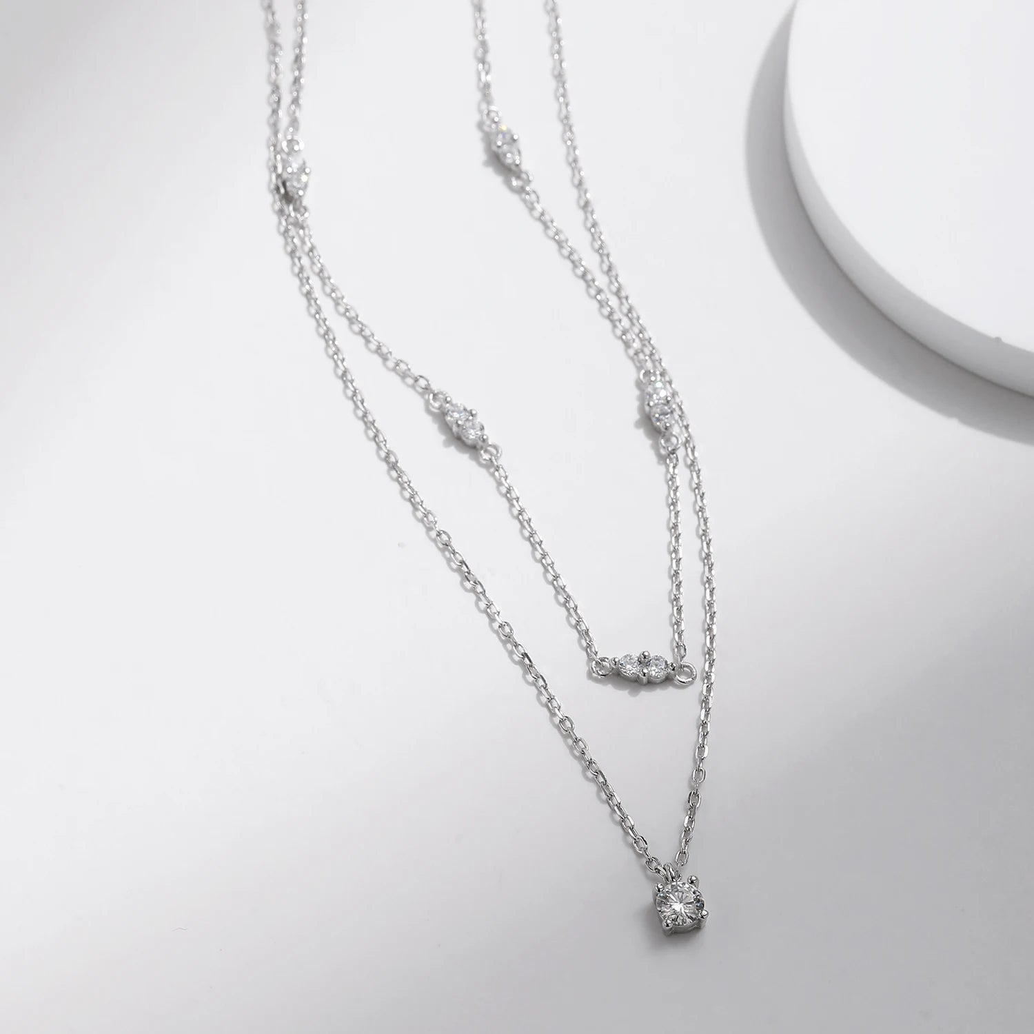 Vixonna Women's Moissanite Pendant Necklace 925 Silver D Color VVS1