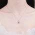 Vixonna Women's Moissanite Pendant Necklace 925 Silver D Color VVS1