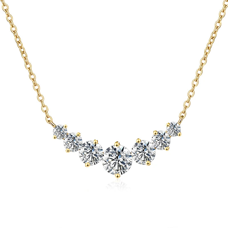 Vixonna Women's Moissanite Pendant Necklace 925 Silver D Color VVS1