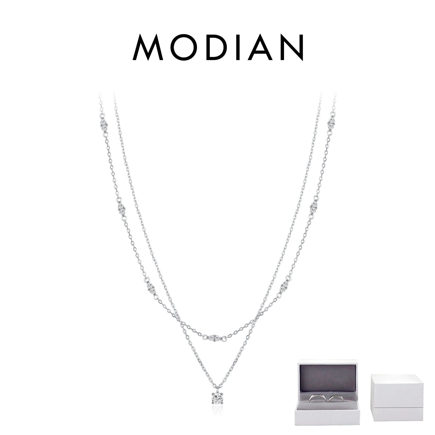 Vixonna Women's Moissanite Pendant Necklace 925 Silver D Color VVS1