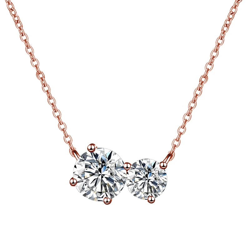 Vixonna Women's Moissanite Pendant Necklace 925 Silver D Color VVS1