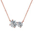 Vixonna Women's Moissanite Pendant Necklace 925 Silver D Color VVS1