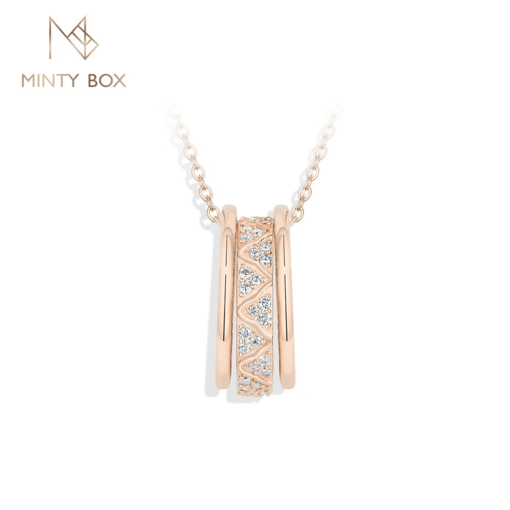 Vixonna Women's Moissanite Pendant Necklace 925 Silver D Color VVS1