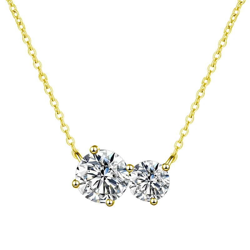 Vixonna Women's Moissanite Pendant Necklace 925 Silver D Color VVS1