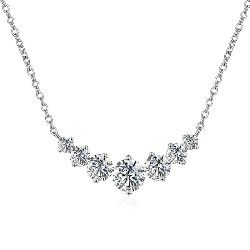 Vixonna Women's Moissanite Pendant Necklace 925 Silver D Color VVS1