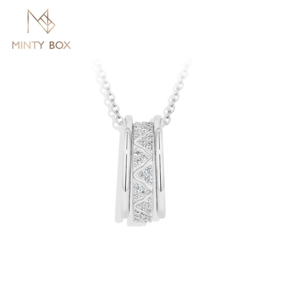 Vixonna Women's Moissanite Pendant Necklace 925 Silver D Color VVS1