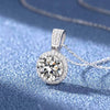 Vixonna Women's Moissanite Pendant Necklace 925 Silver D Color VVS1