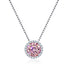 Vixonna Women's Moissanite Pendant Necklace 925 Silver D Color VVS1 Round