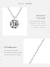 Vixonna Women's Moissanite Pendant Necklace 925 Silver D Color VVS1 Round