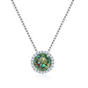 Vixonna Women's Moissanite Pendant Necklace 925 Silver D Color VVS1 Round