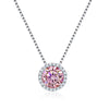 Vixonna Women's Moissanite Pendant Necklace 925 Silver D Color VVS1 Round