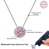 Vixonna Women's Moissanite Pendant Necklace 925 Silver D Color VVS1 Round