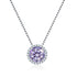 Vixonna Women's Moissanite Pendant Necklace 925 Silver D Color VVS1 Round