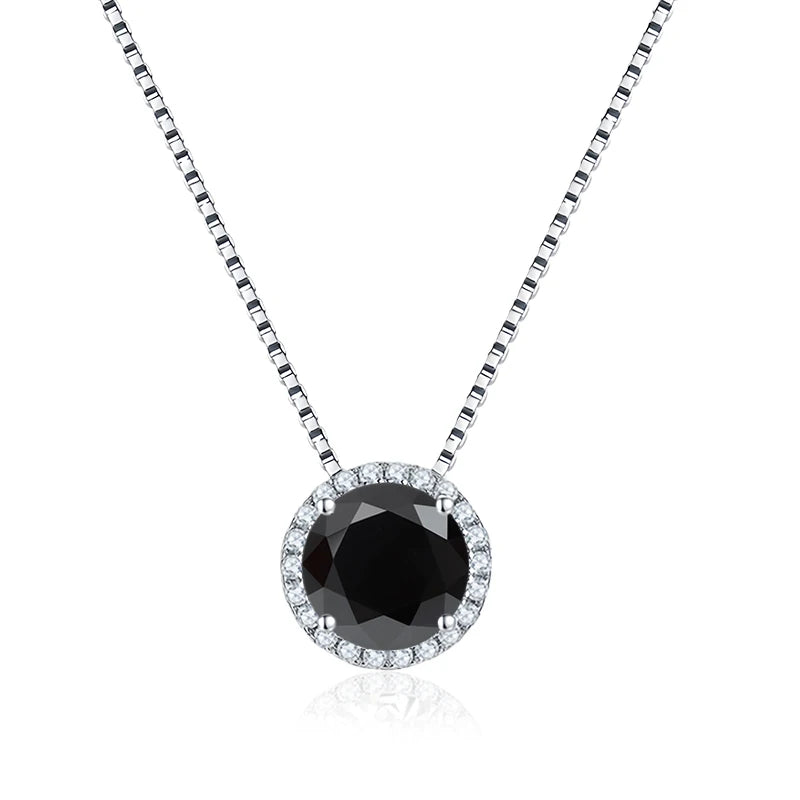 Vixonna Women's Moissanite Pendant Necklace 925 Silver D Color VVS1 Round