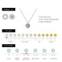 Vixonna Women's Moissanite Pendant Necklace 925 Silver D Color VVS1 Round