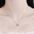 Vixonna Women's Moissanite Pendant Necklace 925 Silver D Color VVS1 Round