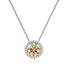 Vixonna Women's Moissanite Pendant Necklace 925 Silver D Color VVS1 Round
