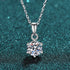 Vixonna Women's Moissanite Pendant Necklace Solitaire