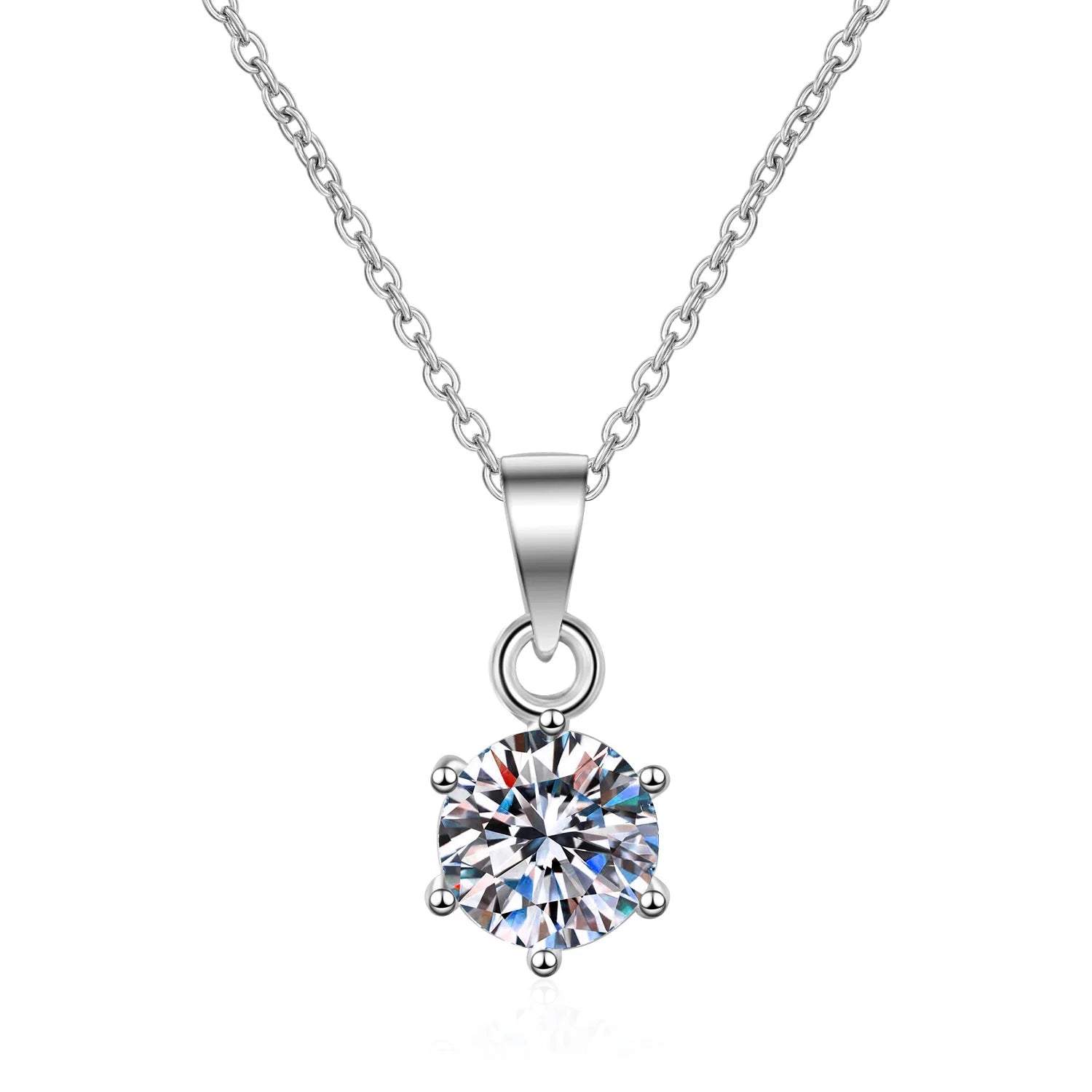 Vixonna Women's Moissanite Pendant Necklace Solitaire