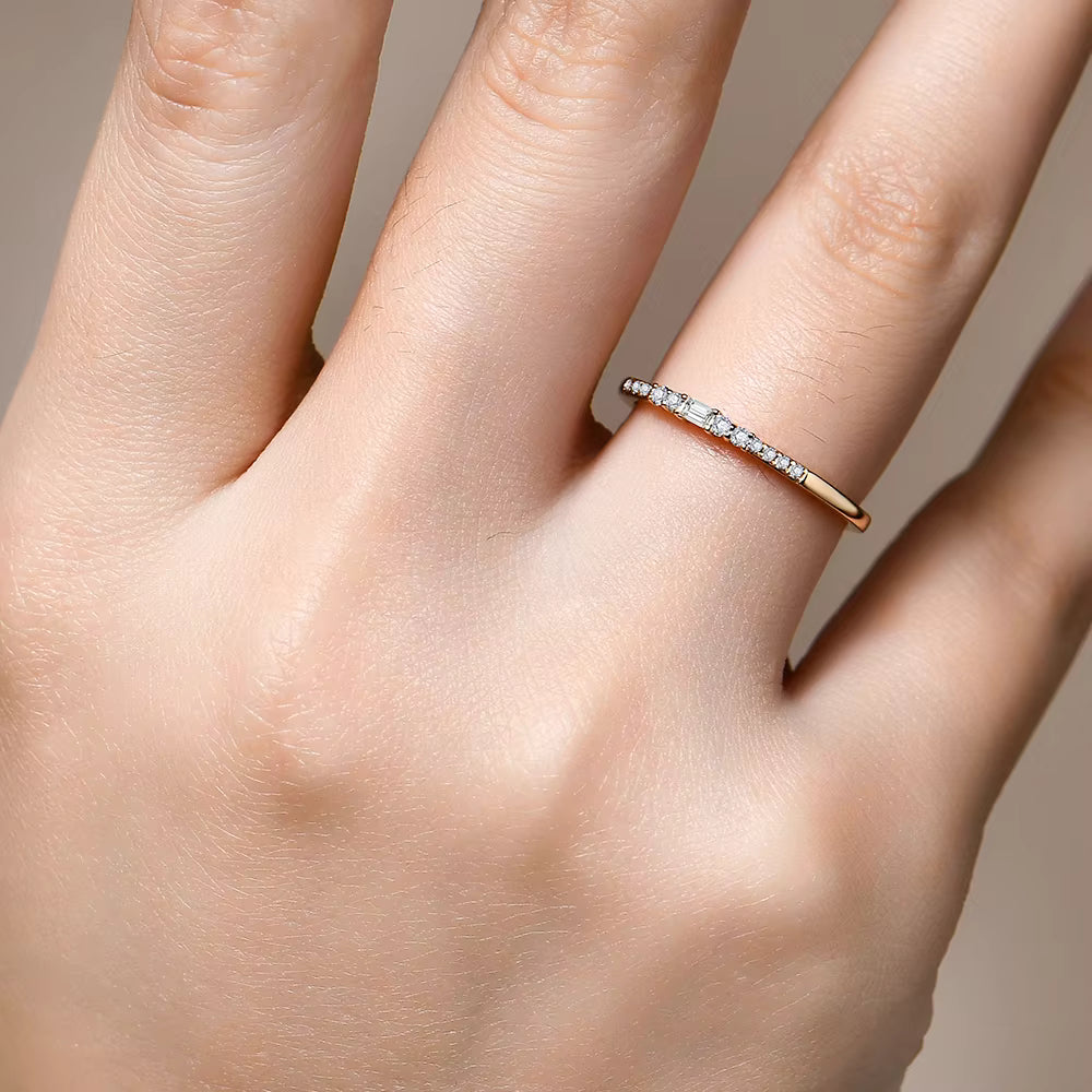 Vixonna Women's Moissanite Ring 925 Silver D Color VVS1
