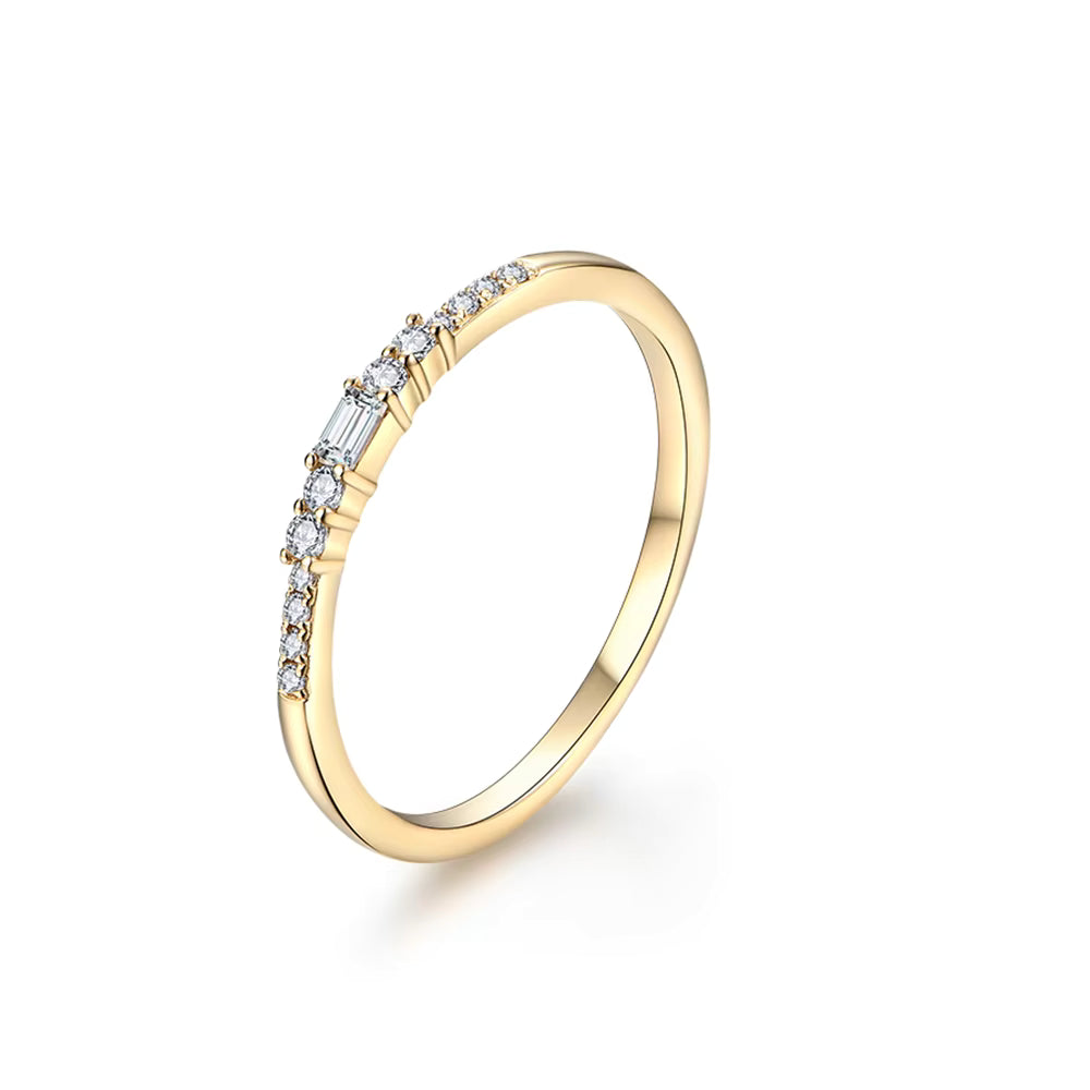 Vixonna Women's Moissanite Ring 925 Silver D Color VVS1