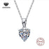 Vixonna Women's Moissanite Round Flower Pendant Necklace 925 Silver D Color VVS1
