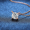 Vixonna Women's Moissanite Solitaire Pendant Necklace 925 Silver D Color VVS1