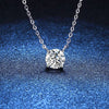Vixonna Women's Moissanite Solitaire Pendant Necklace 925 Silver D Color VVS1