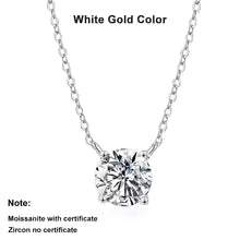Vixonna Women's Moissanite Solitaire Pendant Necklace 925 Silver D Color VVS1