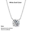 Vixonna Women's Moissanite Solitaire Pendant Necklace 925 Silver D Color VVS1