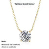 Vixonna Women's Moissanite Solitaire Pendant Necklace 925 Silver D Color VVS1
