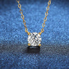 Vixonna Women's Moissanite Solitaire Pendant Necklace 925 Silver D Color VVS1