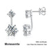 Vixonna Women's Moissanite Stud Earrings 2.6cttw 925 Silver D Color VVS1