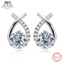 Vixonna Women's Moissanite Stud Earrings 4ct 925 Silver D Color