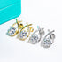 Vixonna Women's Moissanite Stud Earrings 4ct 925 Silver D Color