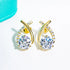 Vixonna Women's Moissanite Stud Earrings 4ct 925 Silver D Color