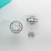Vixonna Women's Moissanite Stud Earrings 925 Silver D Color 2.4cttw