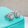 Vixonna Women's Moissanite Stud Earrings 925 Silver D Color 2.4cttw