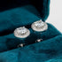 Vixonna Women's Moissanite Stud Earrings 925 Silver D Color 2.4cttw