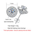 Vixonna Women's Moissanite Stud Earrings 925 Silver D Color 2.4cttw