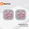 Vixonna Women's Moissanite Stud Earrings 925 Silver D Color VVS1