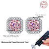 Vixonna Women's Moissanite Stud Earrings 925 Silver D Color VVS1