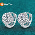 Vixonna Women's Moissanite Stud Earrings 925 Silver D Color VVS1