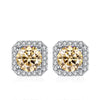 Vixonna Women's Moissanite Stud Earrings 925 Silver D Color VVS1