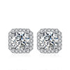 Vixonna Women's Moissanite Stud Earrings 925 Silver D Color VVS1